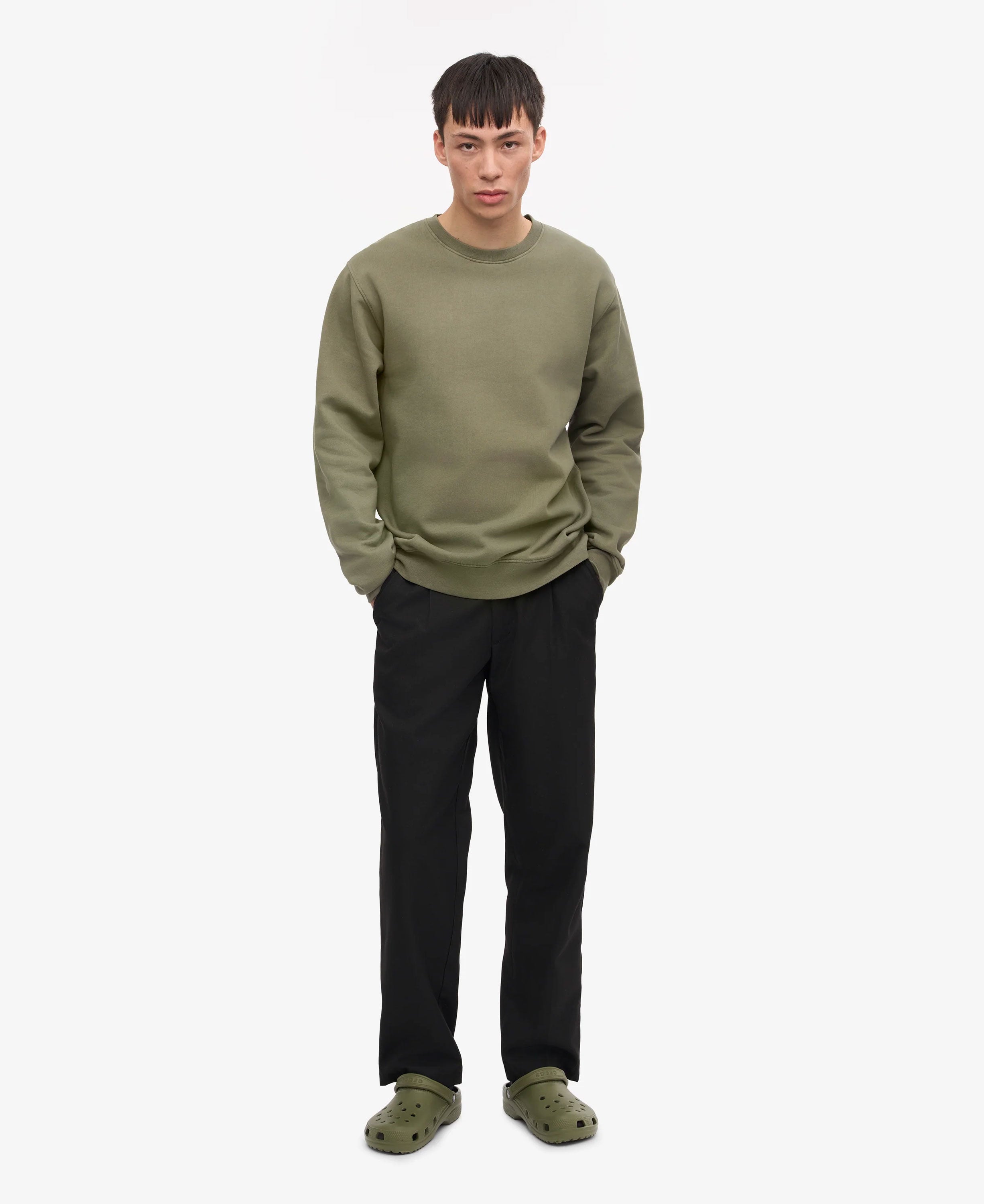 Classic Organic Crew - Dusty Olive