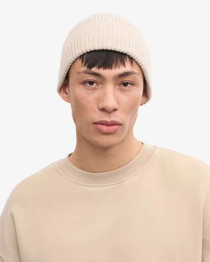 Merino Wool Beanie - Ivory White