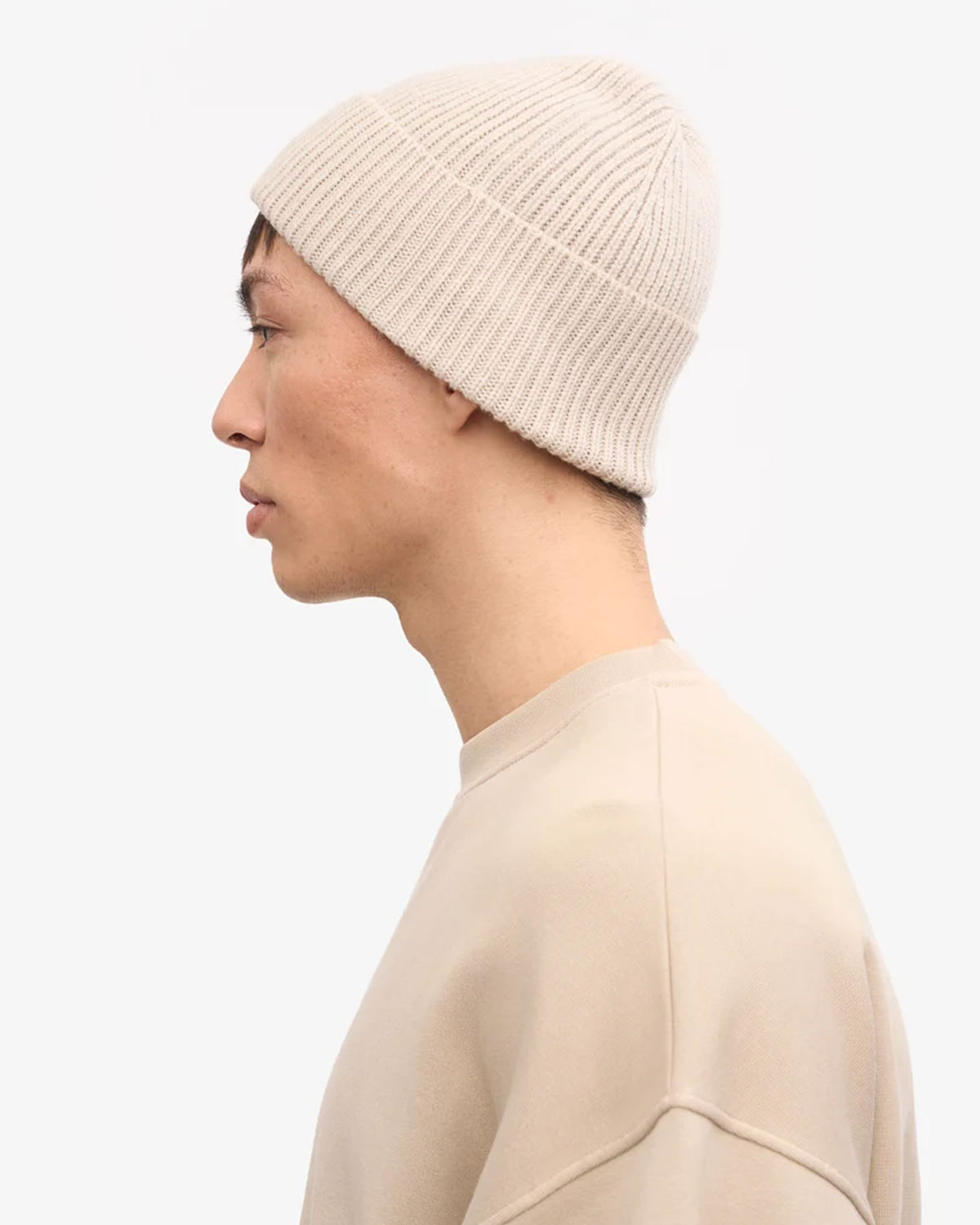 Merino Wool Beanie - Ivory White