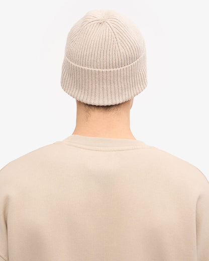 Merino Wool Beanie - Ivory White