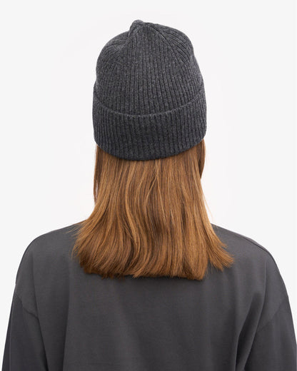 Merino Wool Beanie - Lava Grey