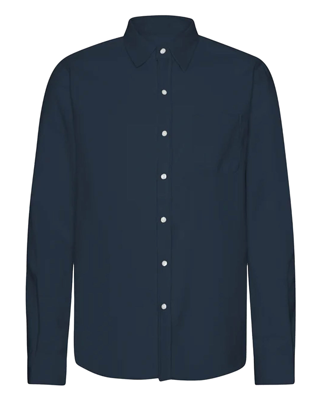 Organic Flannel Shirt - Navy Blue