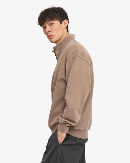 Organic Quarter Zip - Faded Khaki