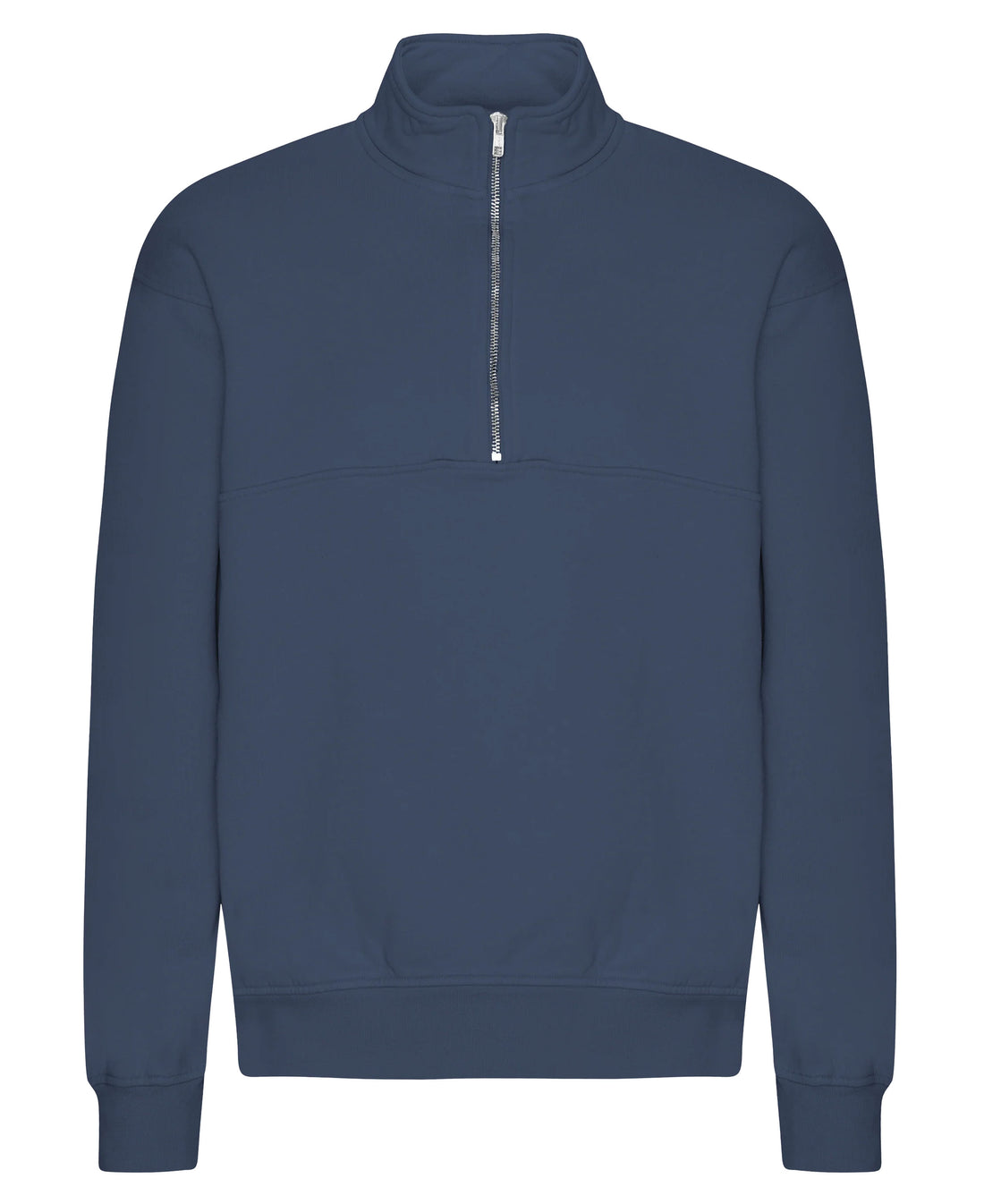 Organic Quarter Zip - Petrol Blue