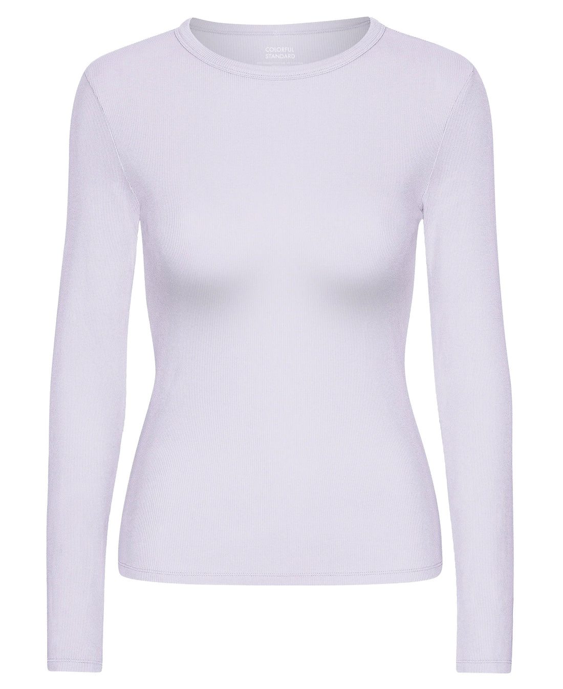Organic Rib Long Sleeve T-Shirt - Soft Lavender