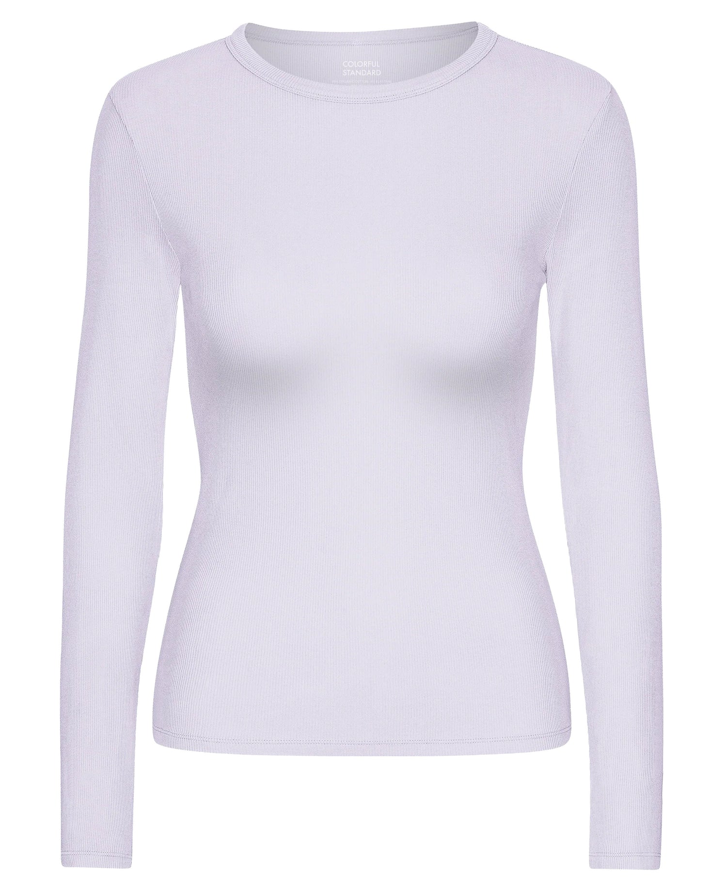 Organic Rib Long Sleeve T-Shirt - Soft Lavender