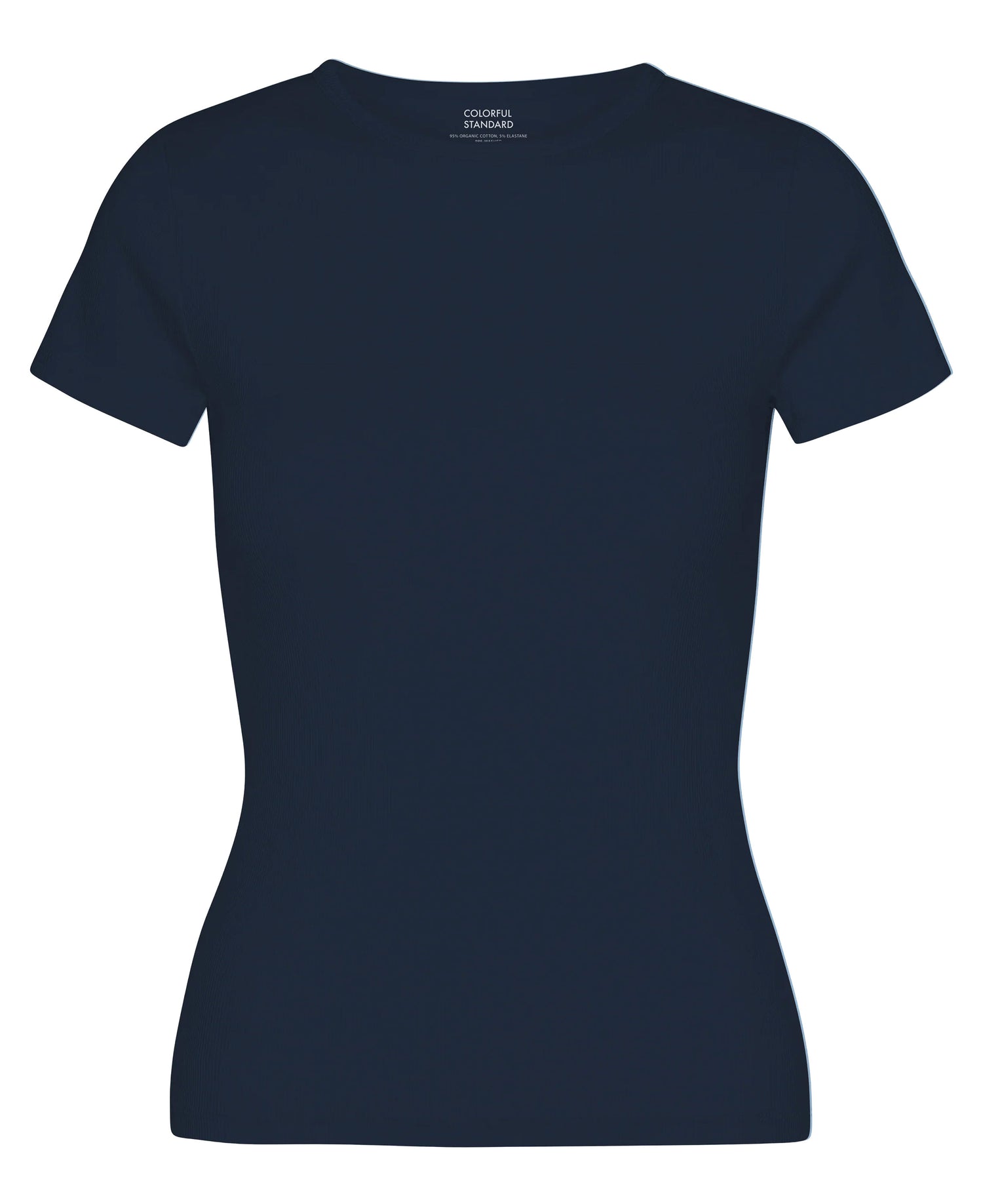 Organic Rib Short Sleeve T-Shirt - Navy Blue