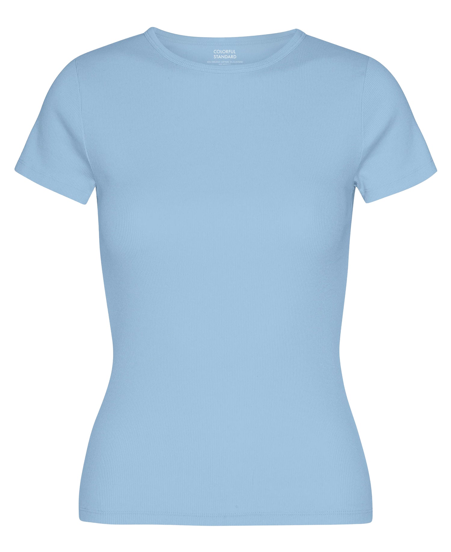 Organic Rib Short Sleeve T-Shirt - Seaside Blue