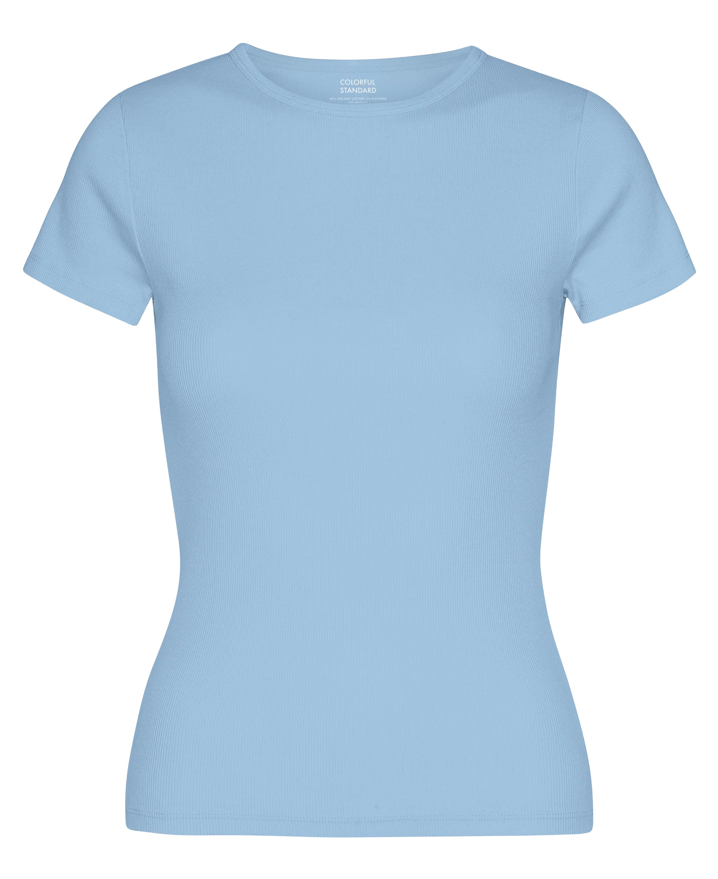 Organic Rib Short Sleeve T-Shirt - Seaside Blue