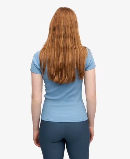 Organic Rib Short Sleeve T-Shirt - Seaside Blue