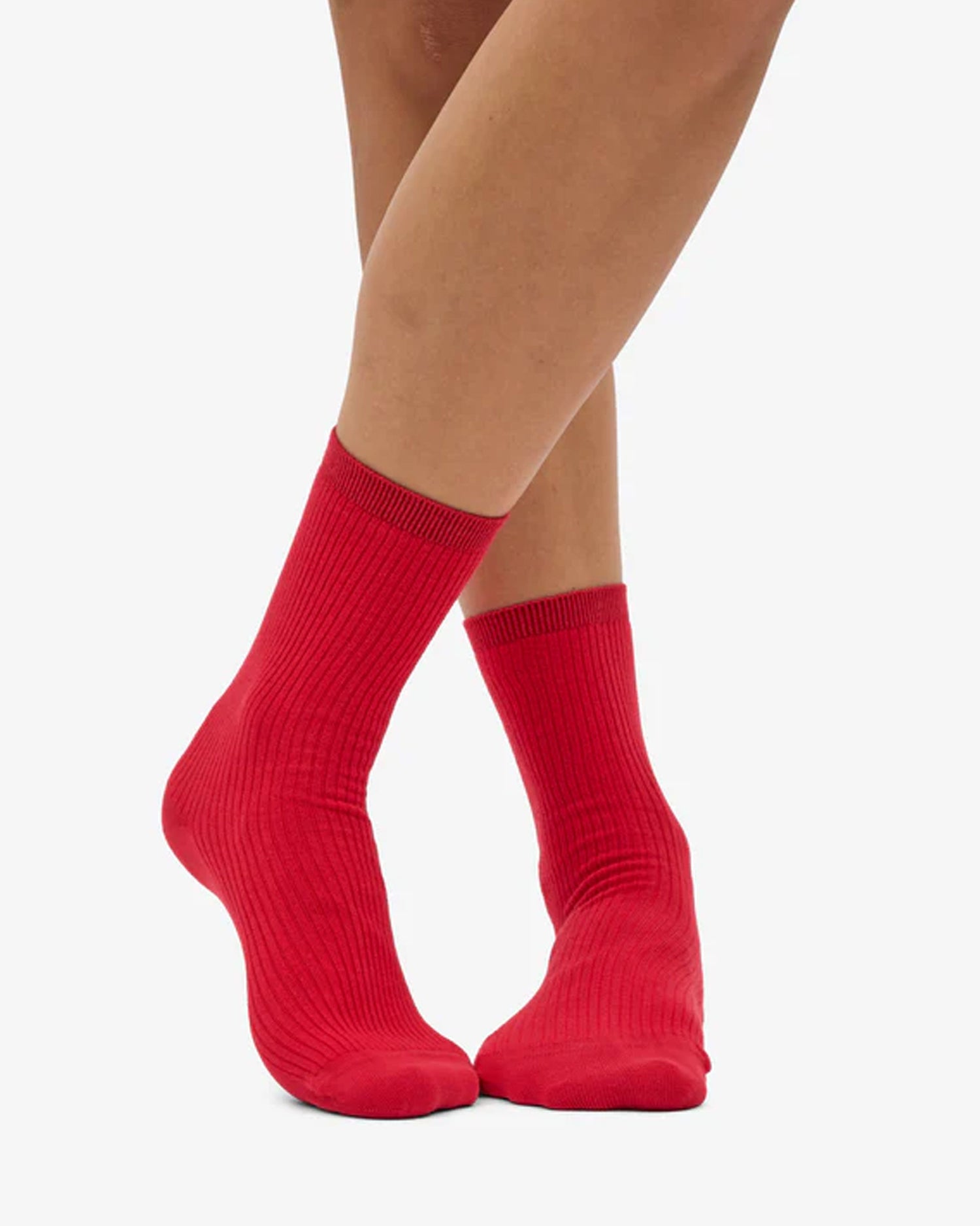 Women Classic Organic Sock - Scarlet Red