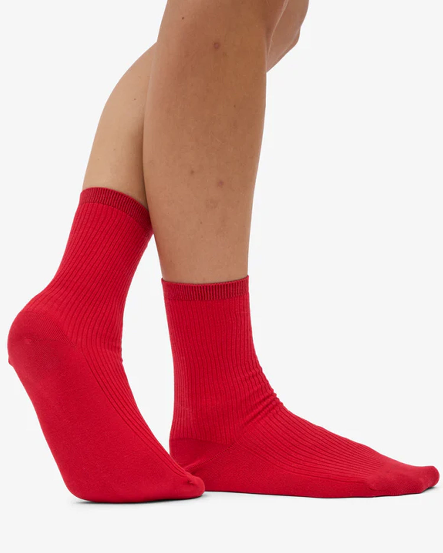 Women Classic Organic Sock - Scarlet Red