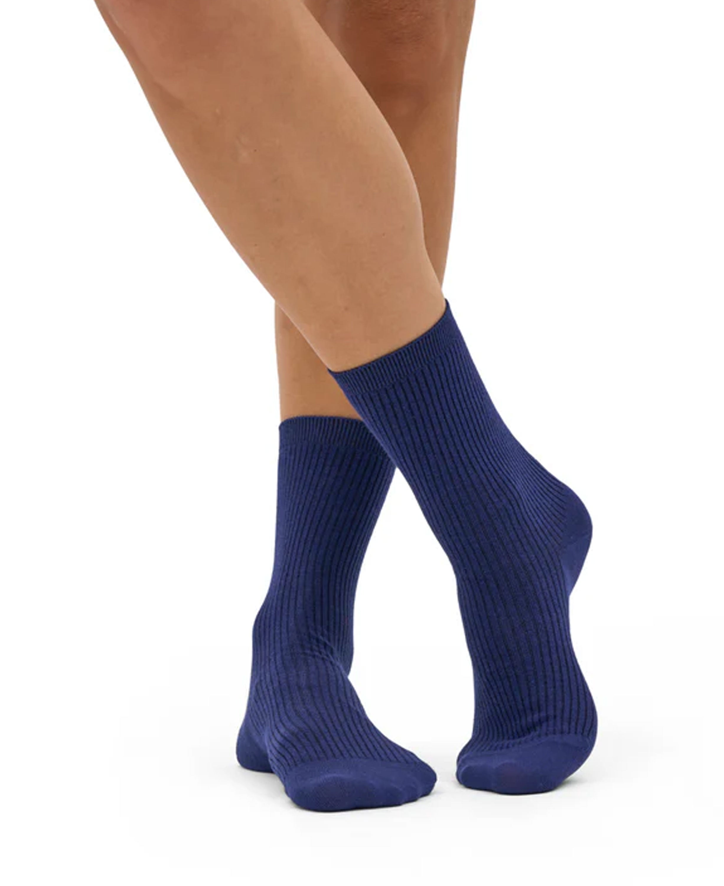 Women Classic Organic Sock - Marine Blue