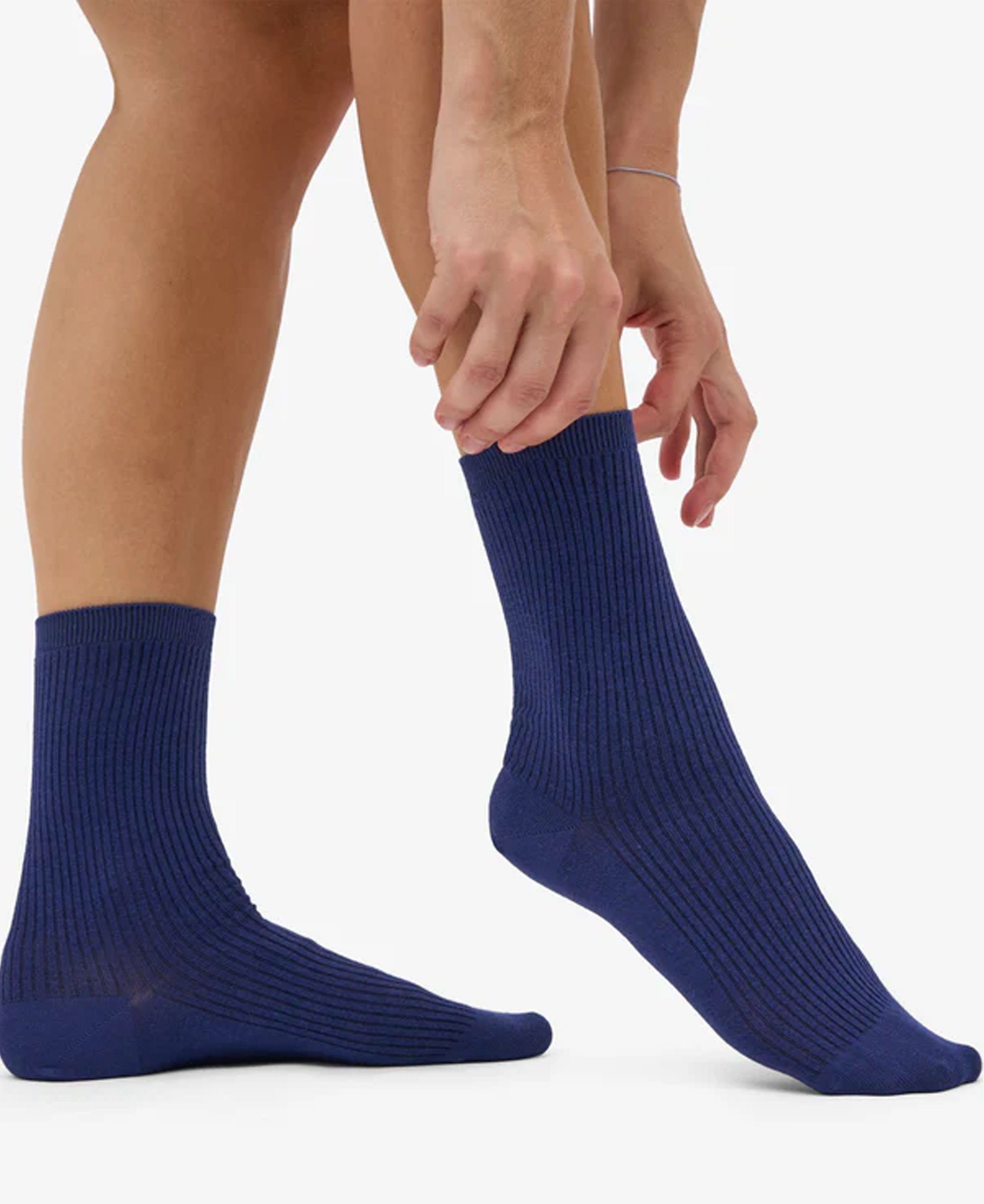 Women Classic Organic Sock - Marine Blue