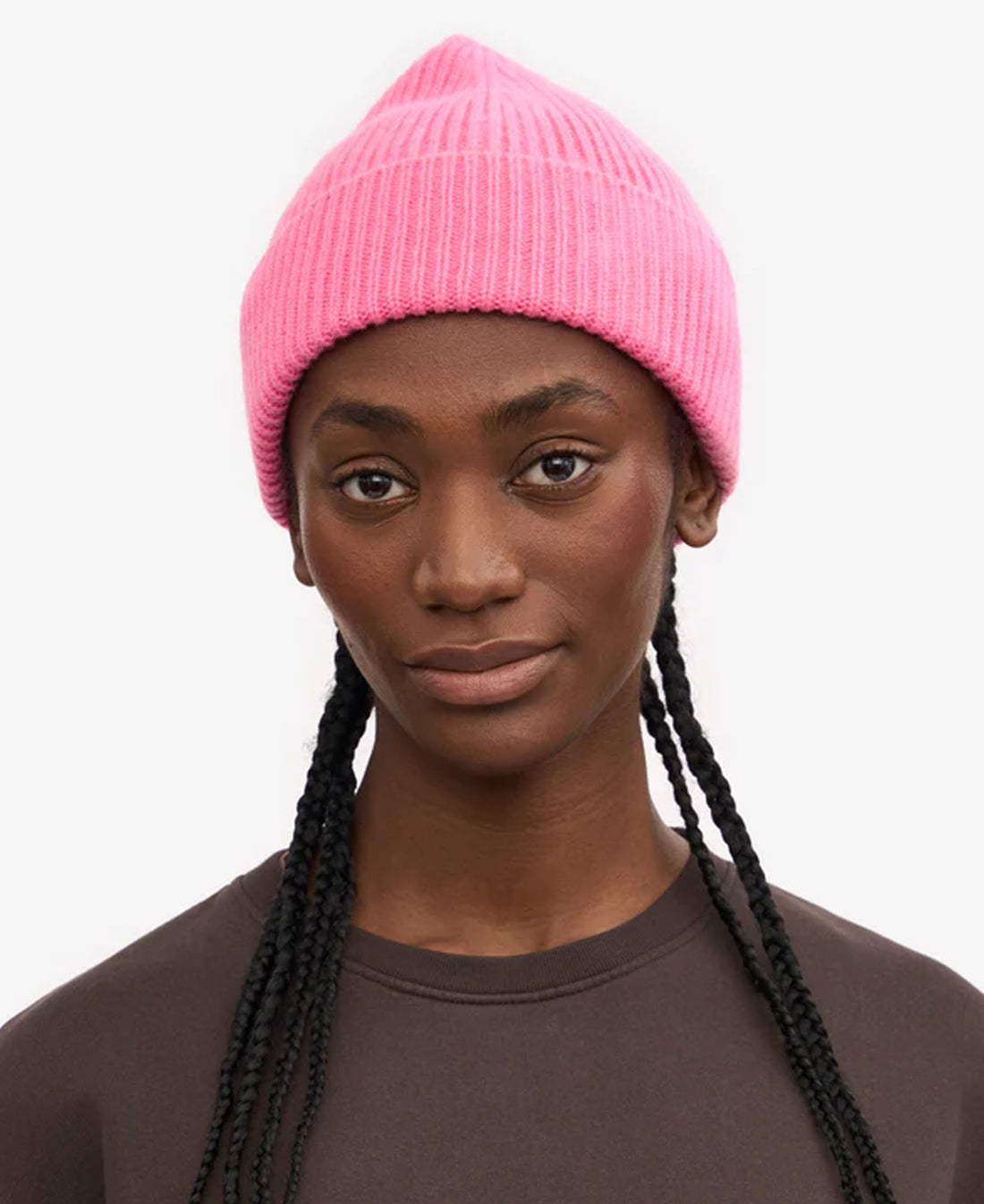 Merino Wool Beanie - Bubblegum Pink