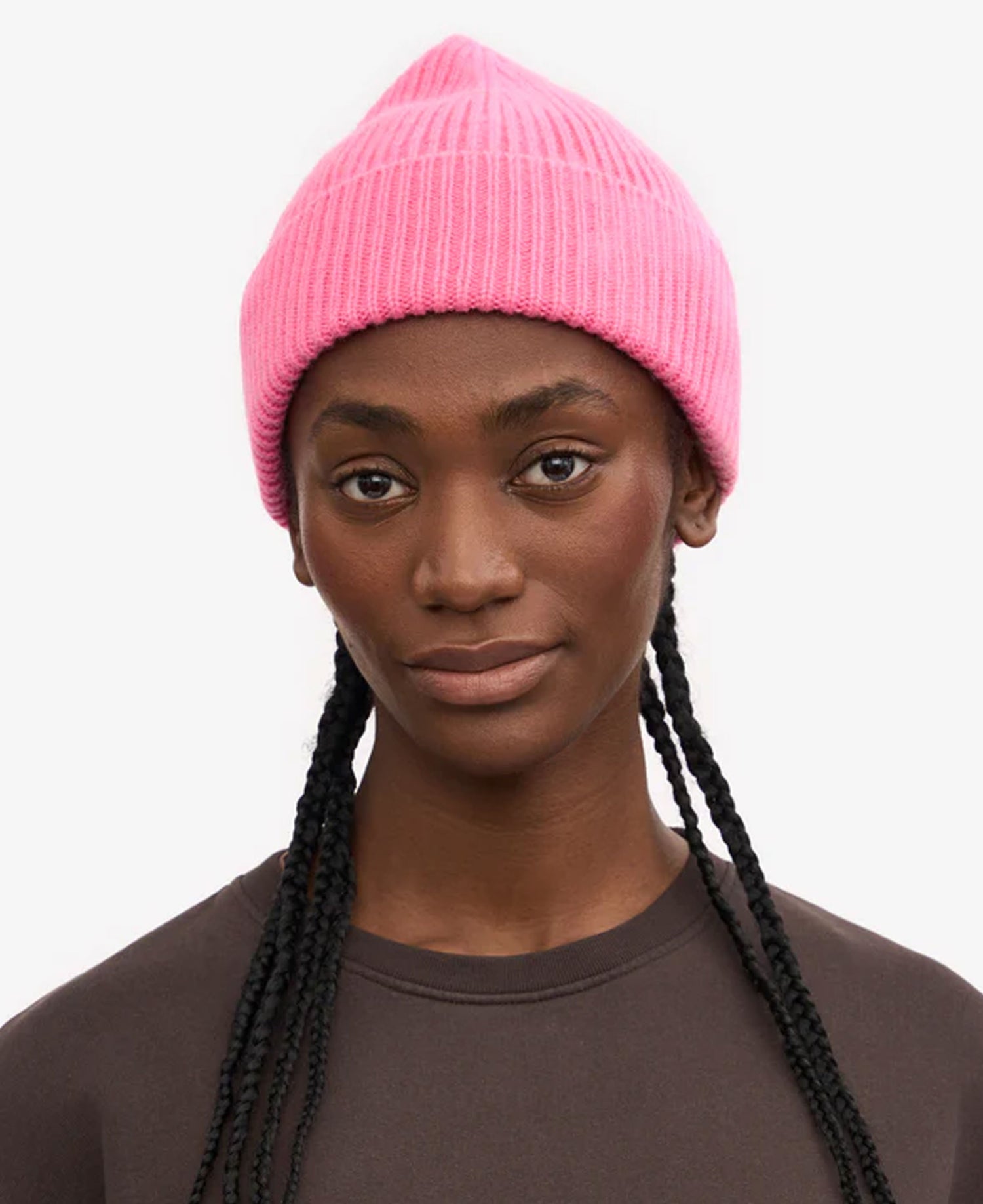 Merino Wool Beanie - Bubblegum Pink