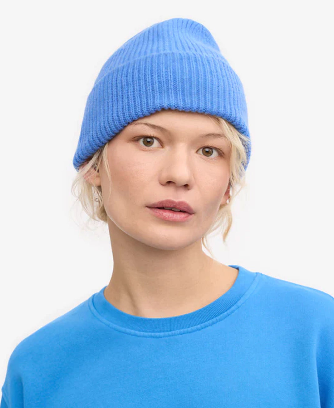 Merino Wool Beanie - Pacific Blue