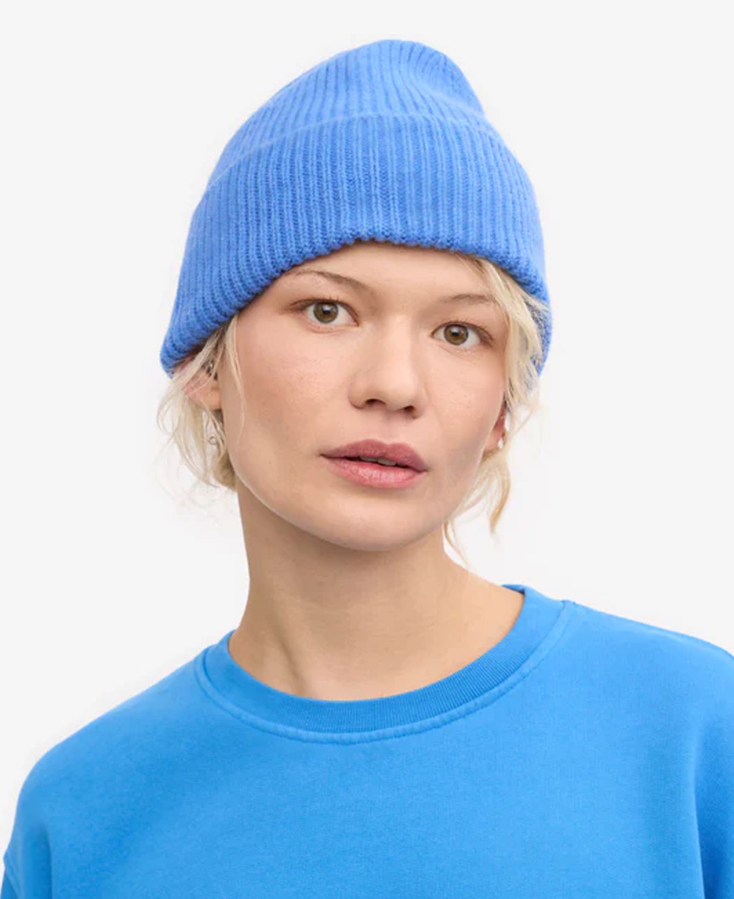 Merino Wool Beanie - Pacific Blue