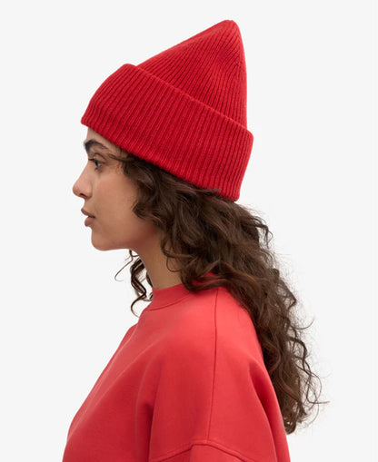 Merino Wool Hat - Scarlet Red