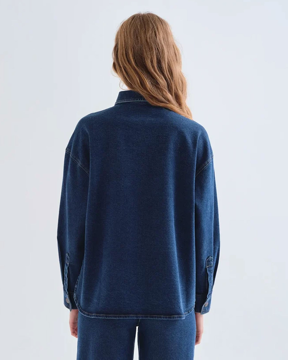 Applique Flower Shirt - Navy Blue