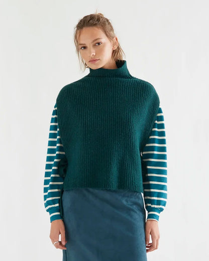 Knitted Vest - Dark Green