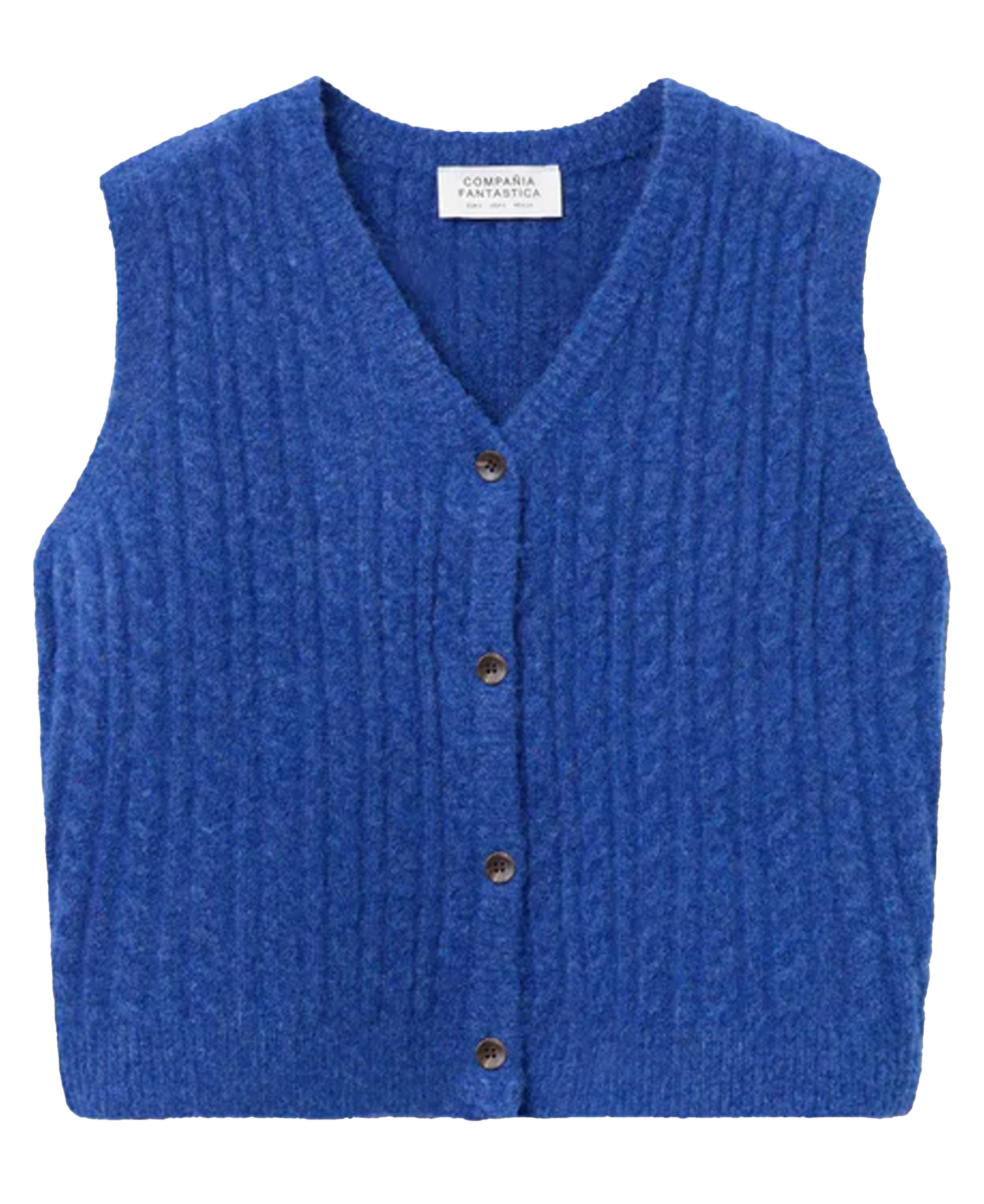 Knitted Vest - Blue