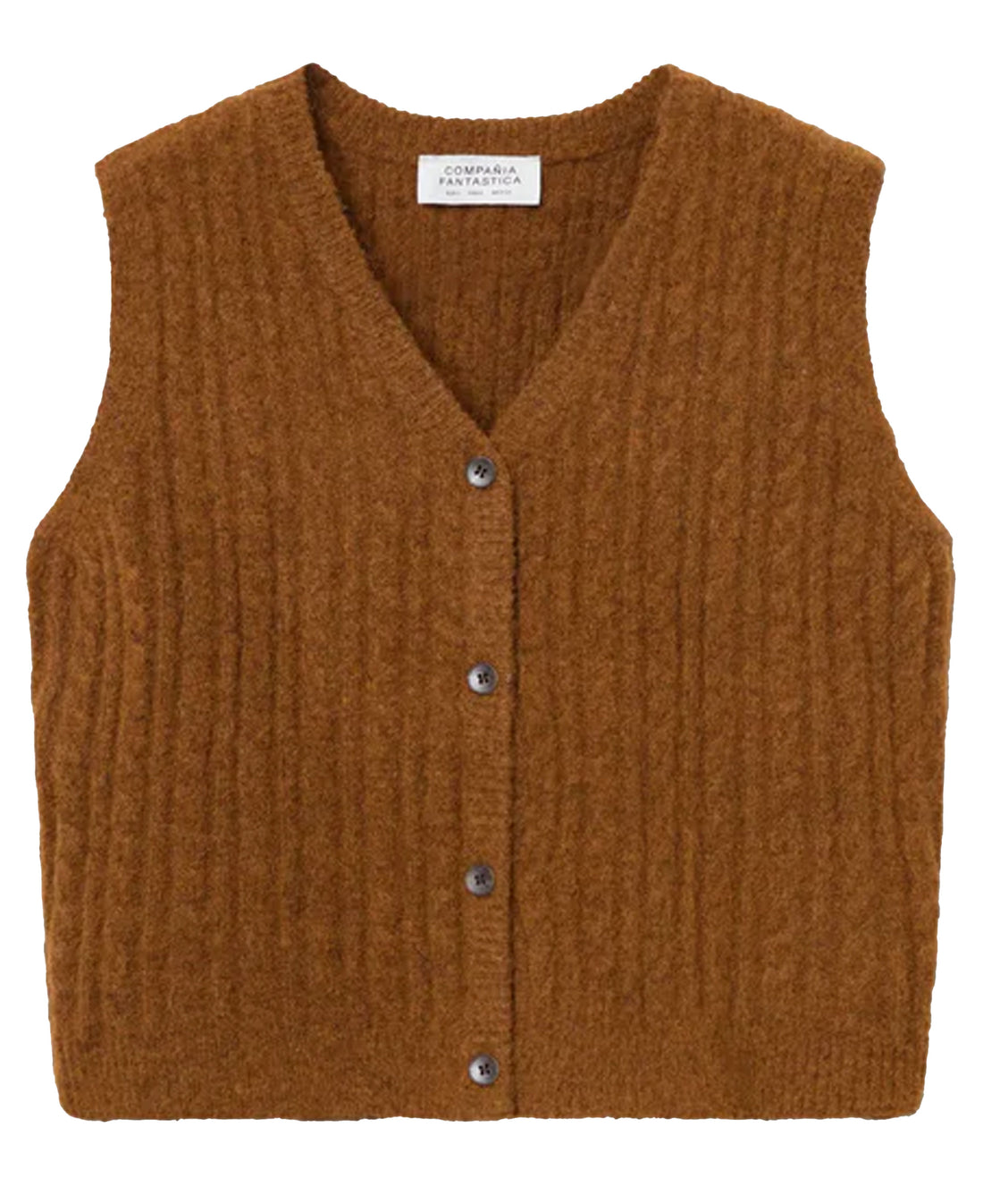 Plain Vest - Brown