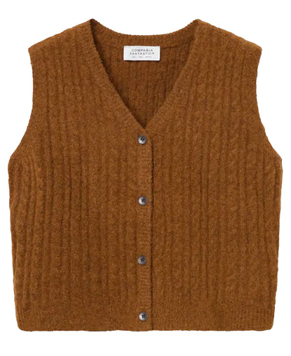 Plain Vest - Brown