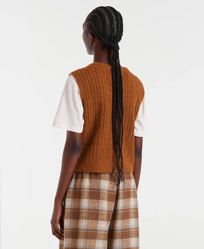 Plain Vest - Brown