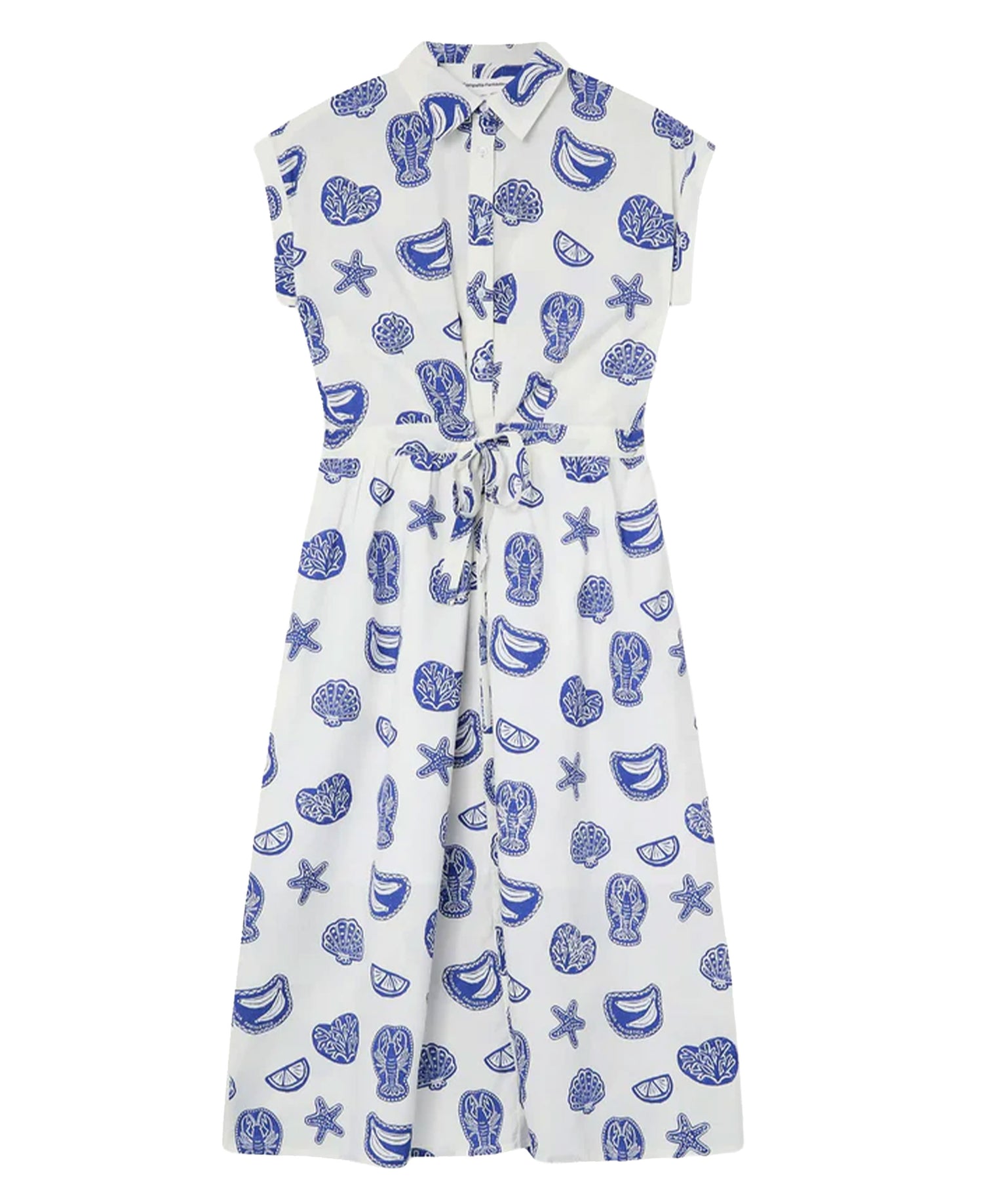 Lobster Cotton Midi Dress - Conversational
