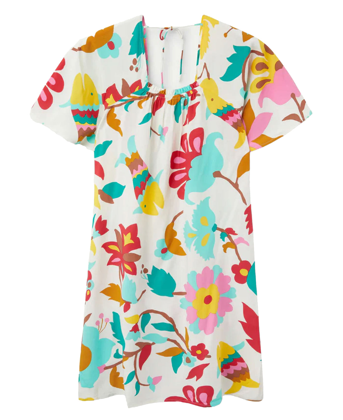 Nenufar Floral Print Short Dress - Flowers 6