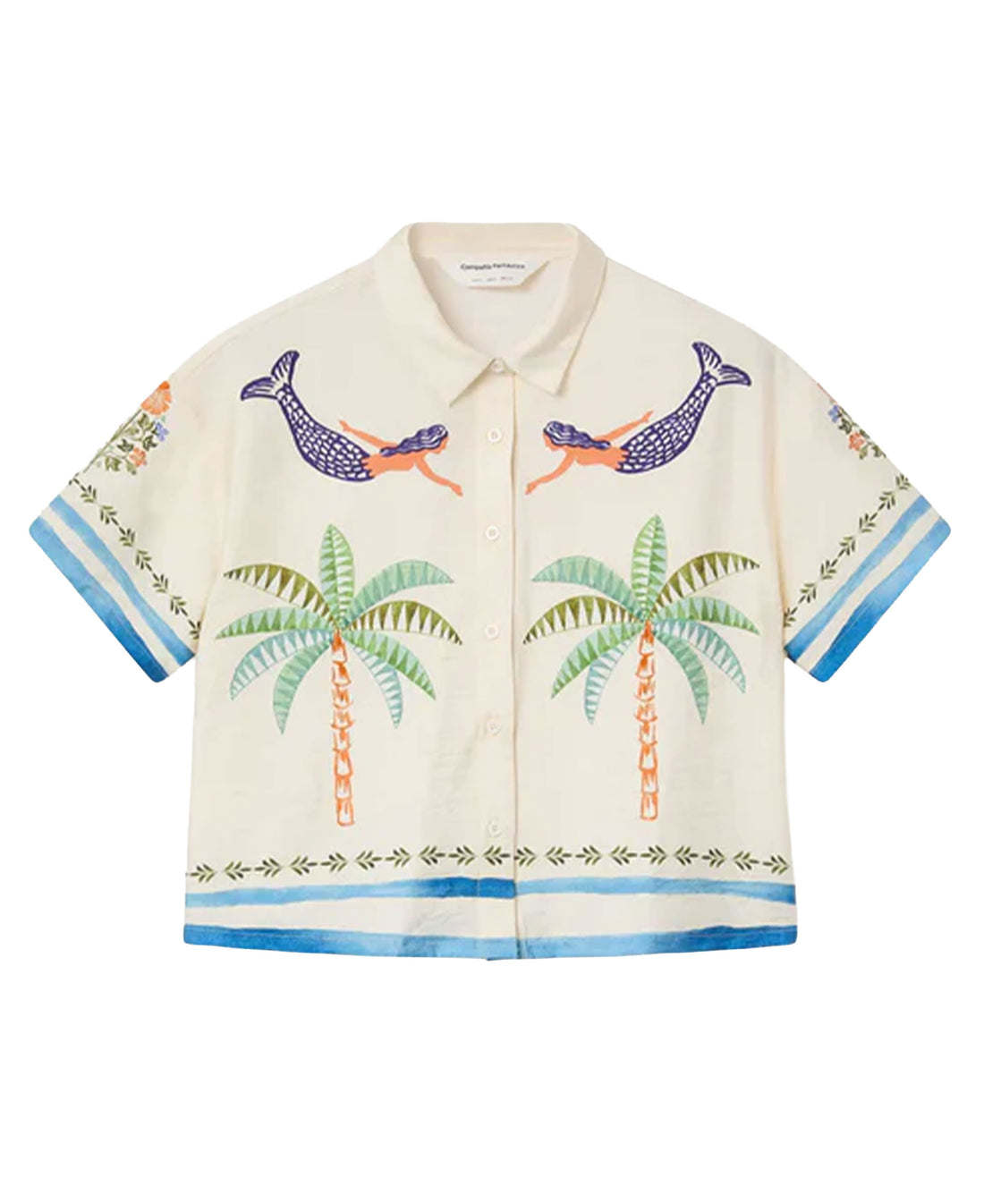 Palm And Mermaid Shirt - Conversational