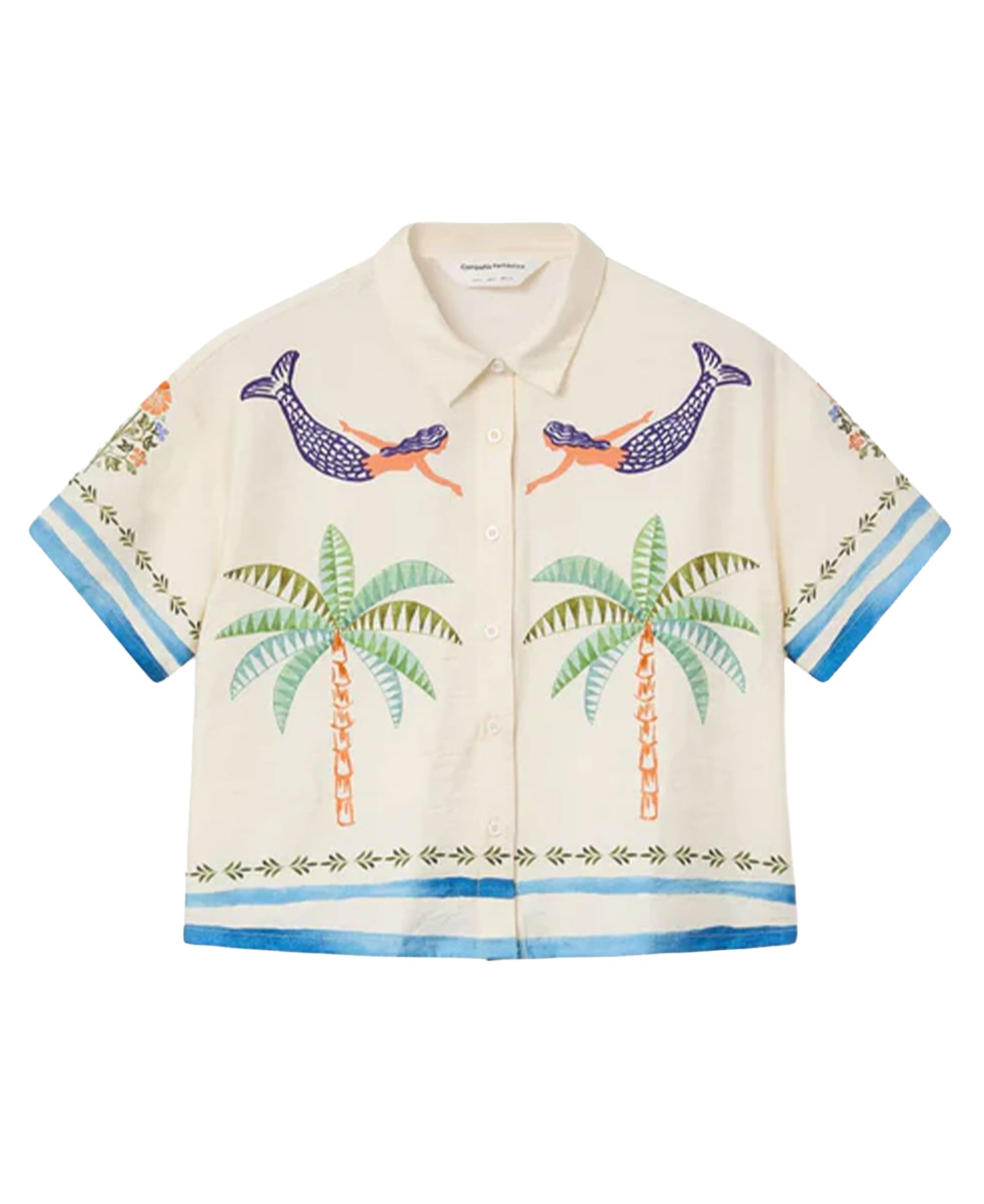 Palm And Mermaid Shirt - Conversational