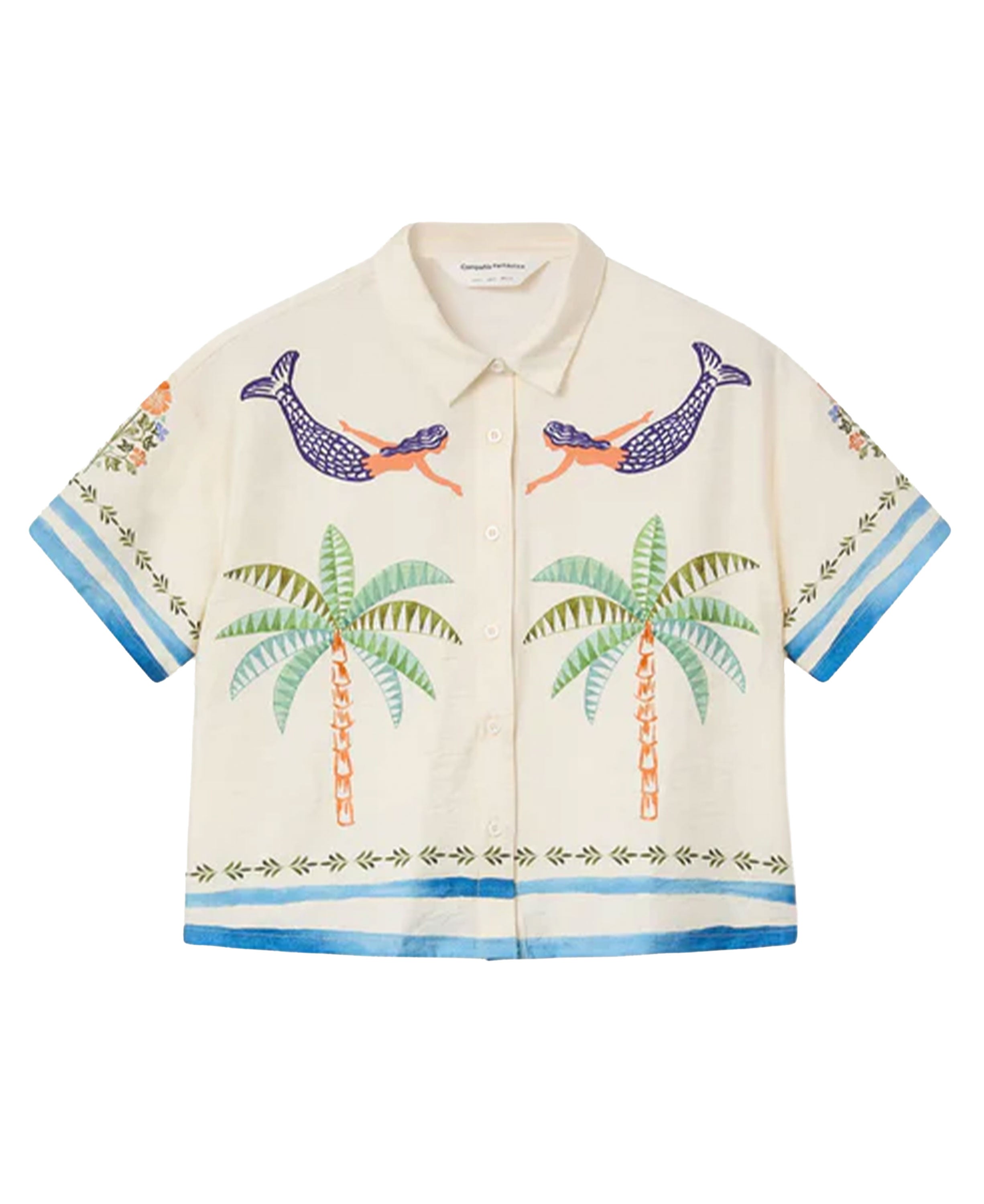 Palm And Mermaid Shirt - Conversational