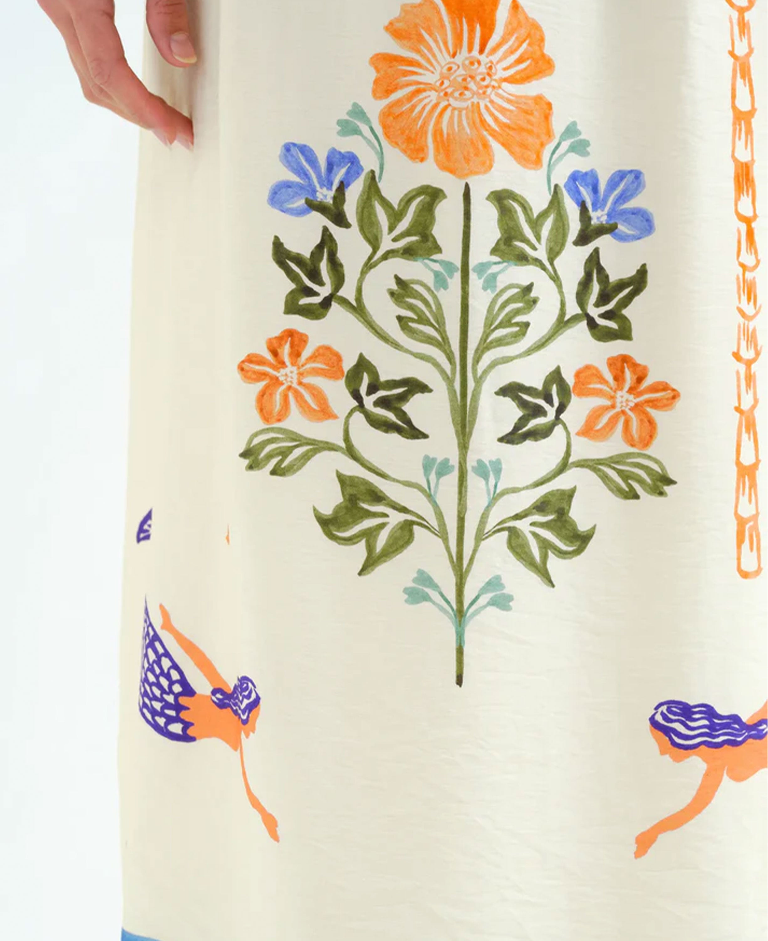 Palm And Mermaid Long Skirt - Conversational