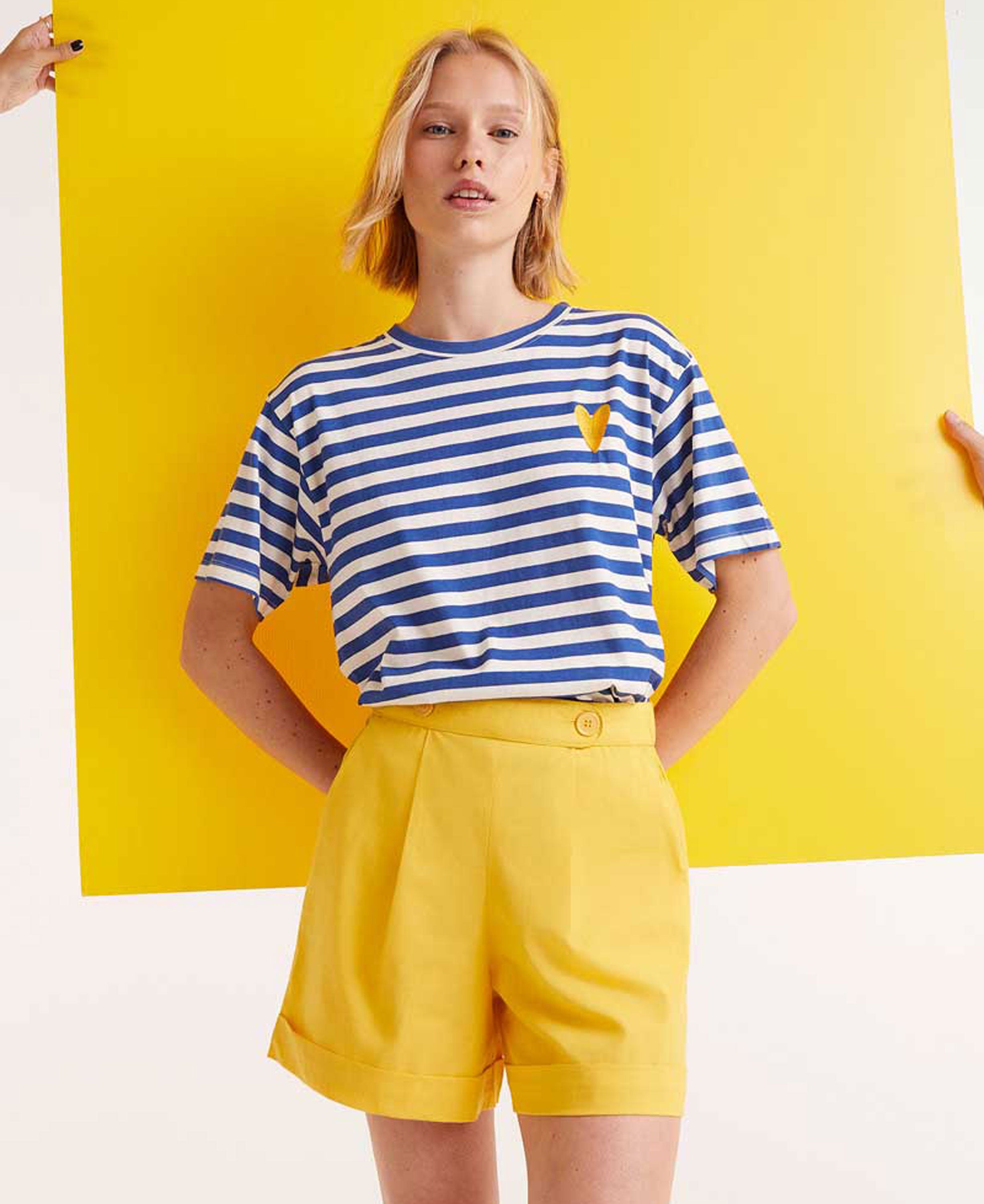 Striped T-Shirt - Navy Blue/White