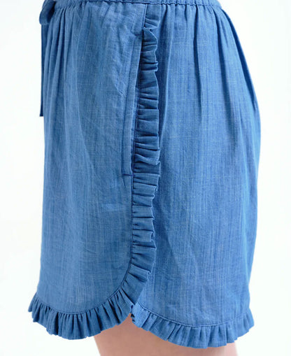 Cotton Shorts - Light Blue