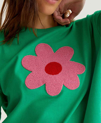 Cotton Sweatshirt - Green