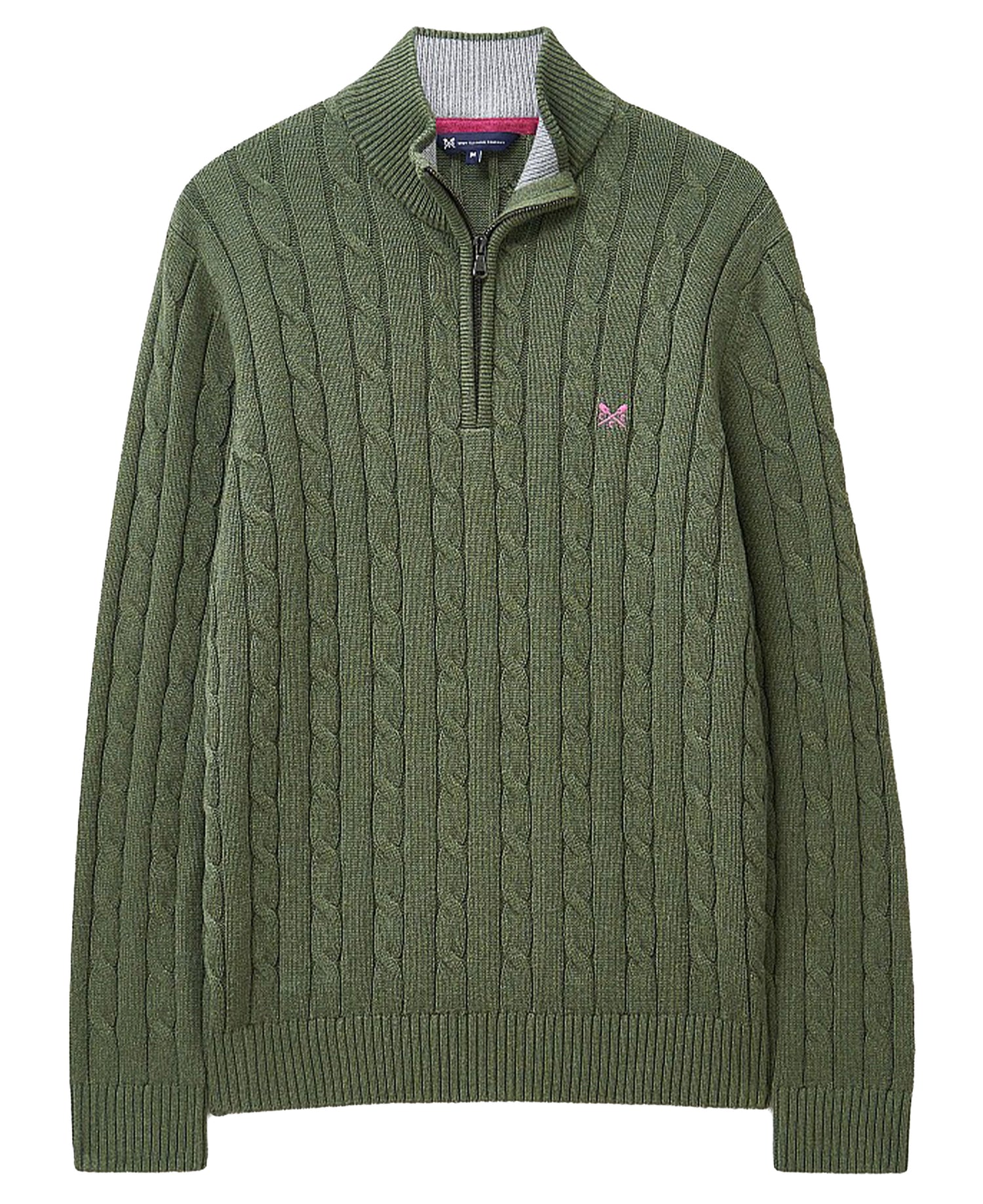Oarsman Cable 1/2 Zip - Thyme