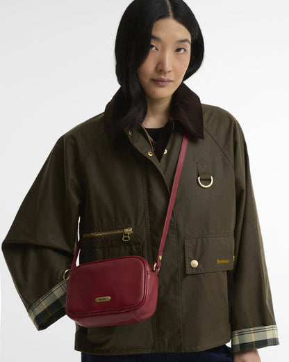 Daphne Mini Leather Crossbody Bag - Red