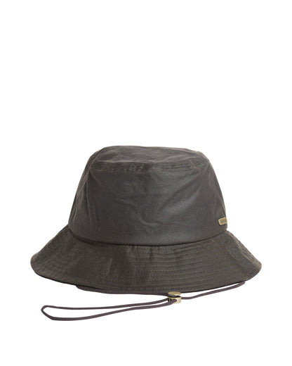 Delilah Waxed Bucket Hat - Olive