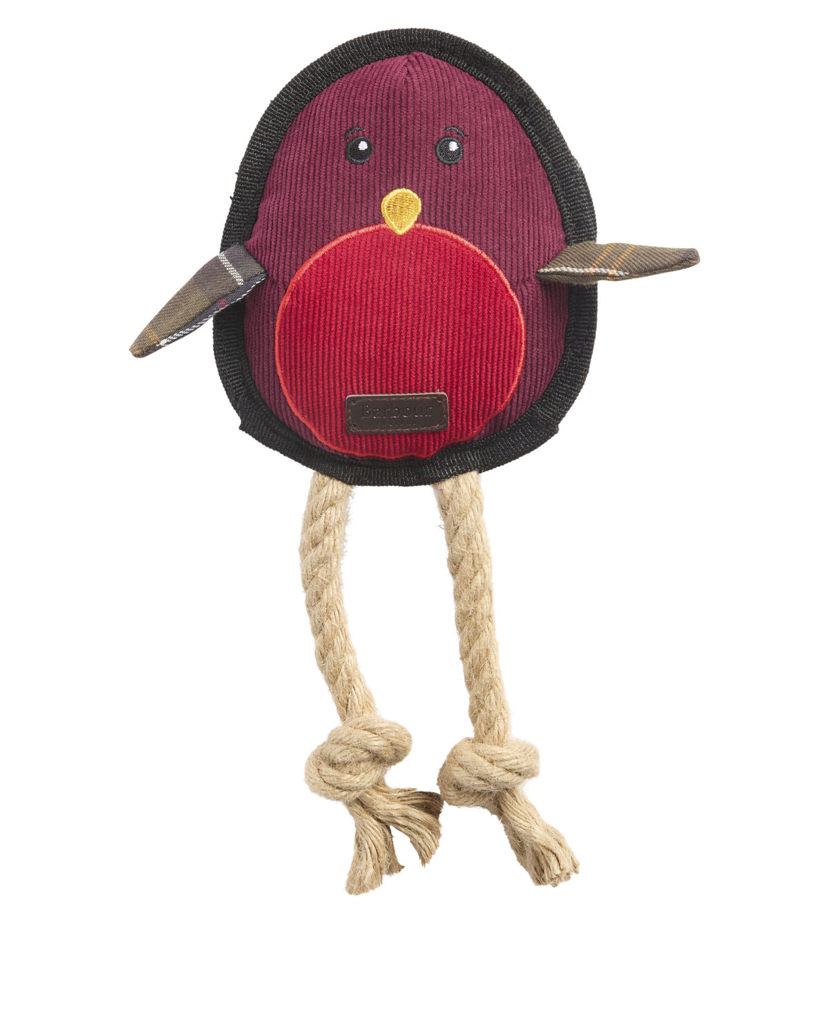 Dog Christmas Robin Toy - Brown/Red