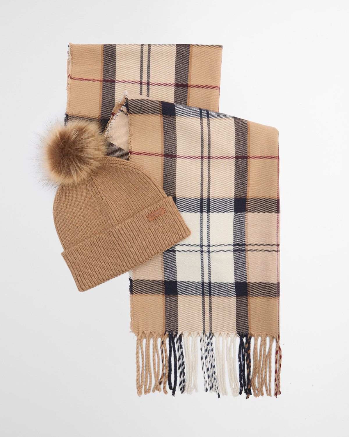 Dover Beanie &amp; Hailes Scarf Gift Set - Hessian Tartan