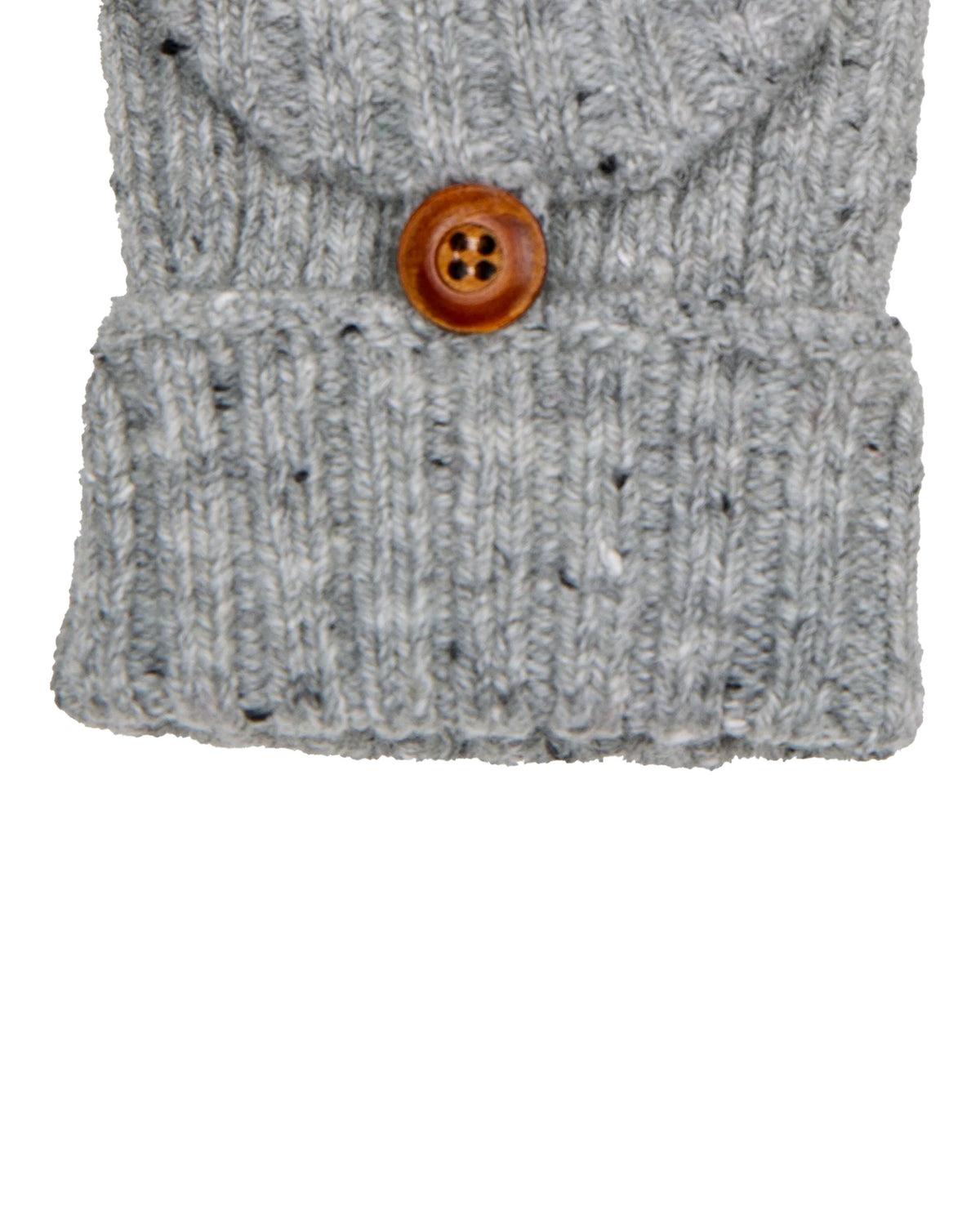 Knit Fingerless Gloves - Dove Grey