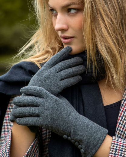 Thermal Mid-Arm Touchscreen Gloves - Charcoal