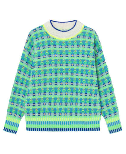 Blossom Fairisle Knit Jumper - Green