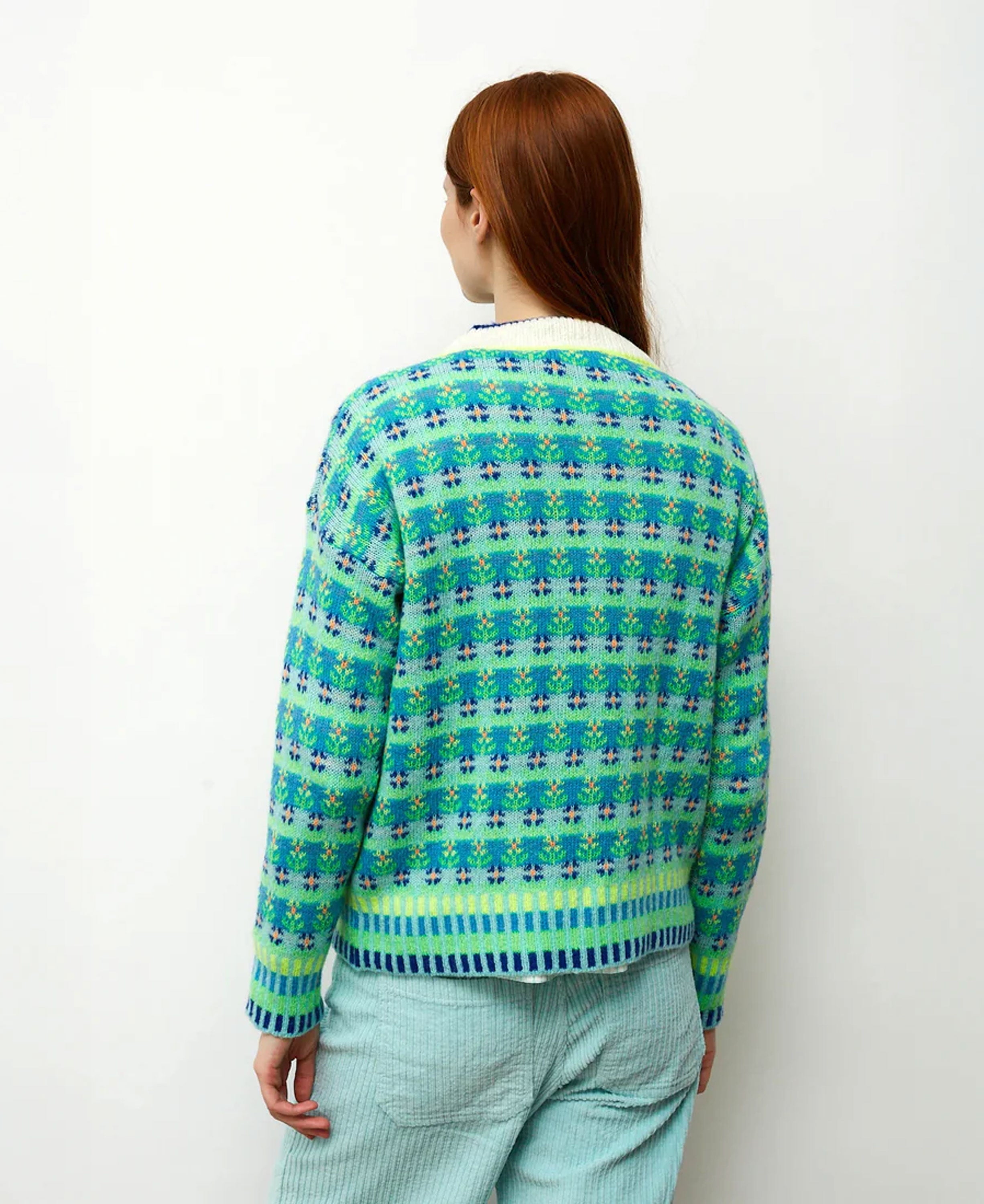 Blossom Fairisle Knit Jumper - Green