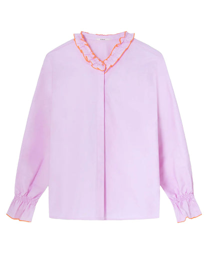 Frill Collar Blouse - Pink