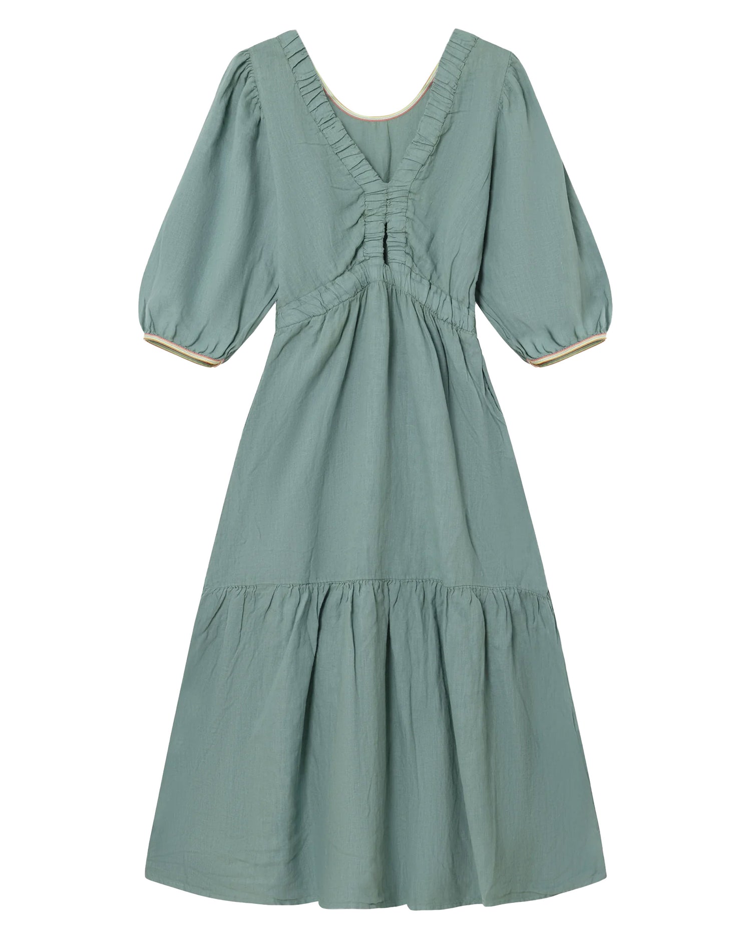 Joy Linen Dress - Verde Green