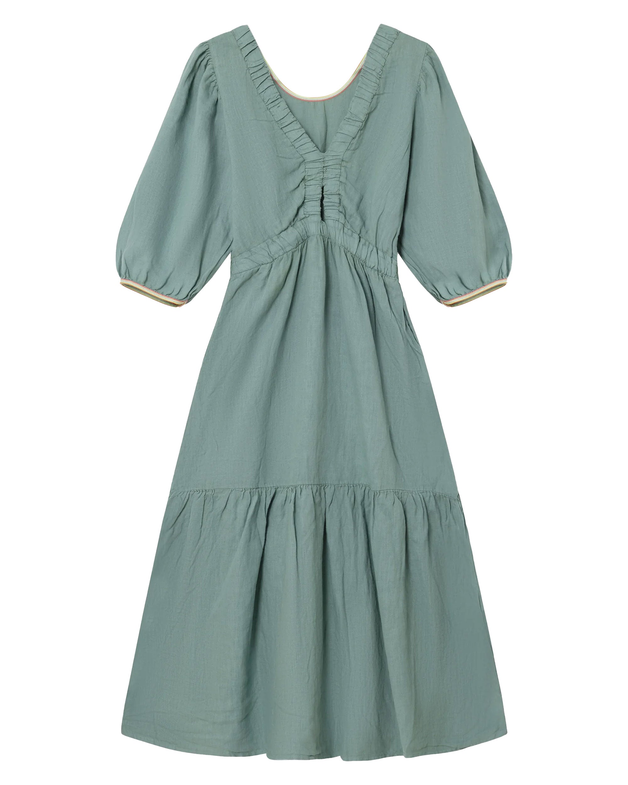 Joy Linen Dress - Verde Green